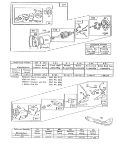 Electric Starter And Starter Diagram and Parts List for 191702-6033-XX  Briggs and Stratton Engine